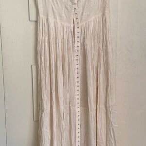 Muse White Button-Down Dress